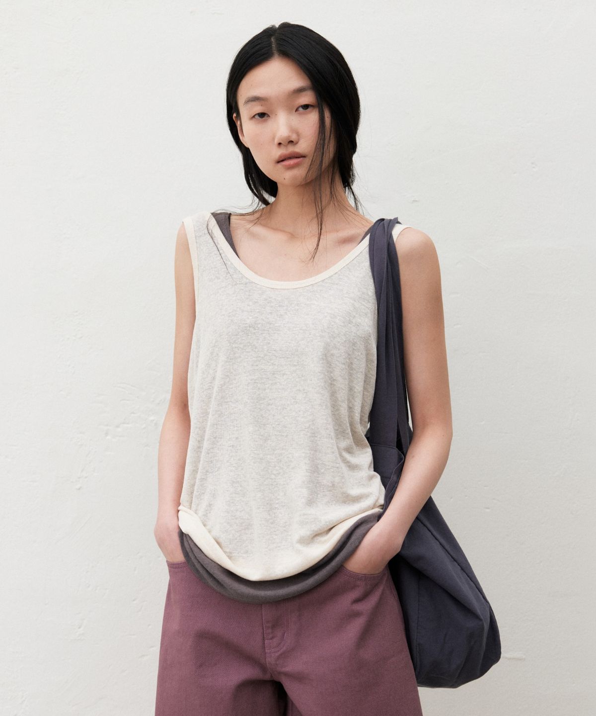 망고매니플리즈(MANGO MANY PLEASE) UNDER LINEN SLEEVELESS_4COLORS