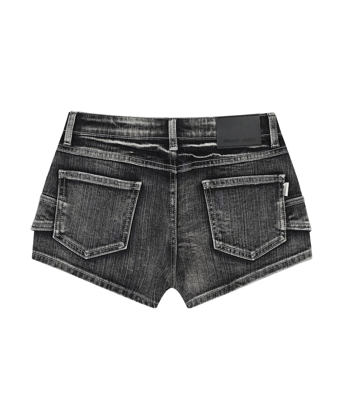 오디너리 홀리데이(ORDINARY HOLIDAY) VINTAGE WASHING DENIM SHORTS [BLACK]