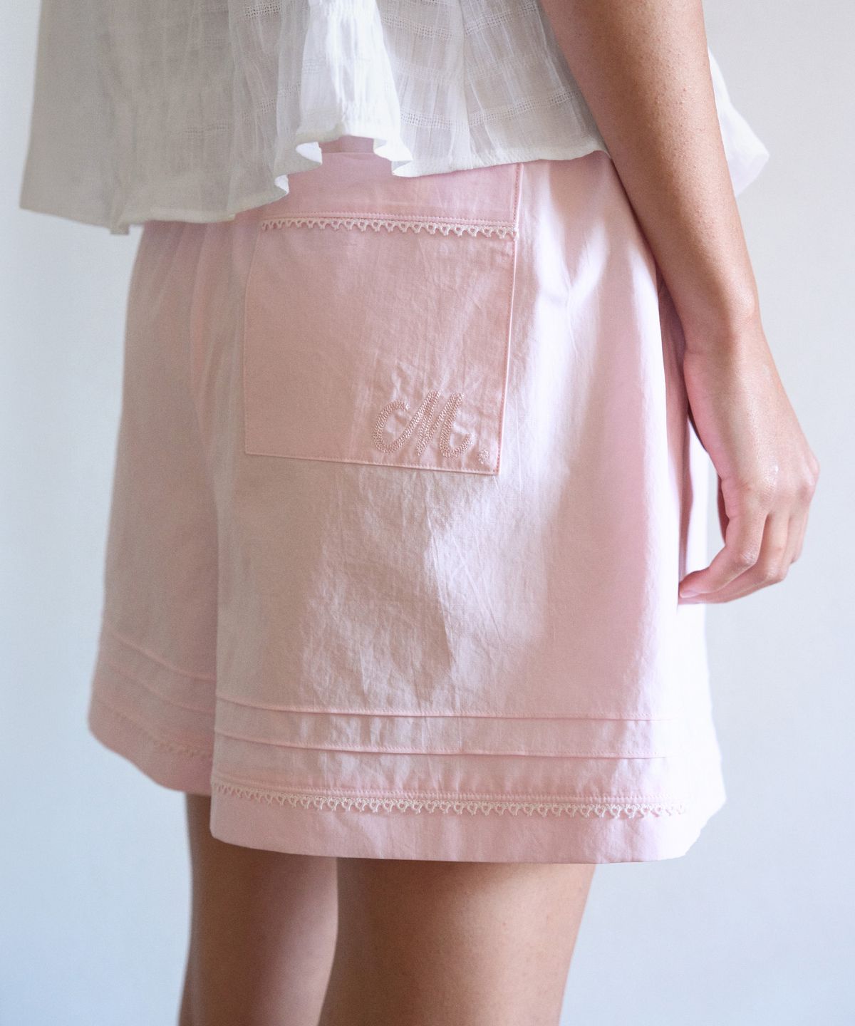망고매니플리즈(MANGO MANY PLEASE) SORBI BANDING SHORTS_LIGHT PINK