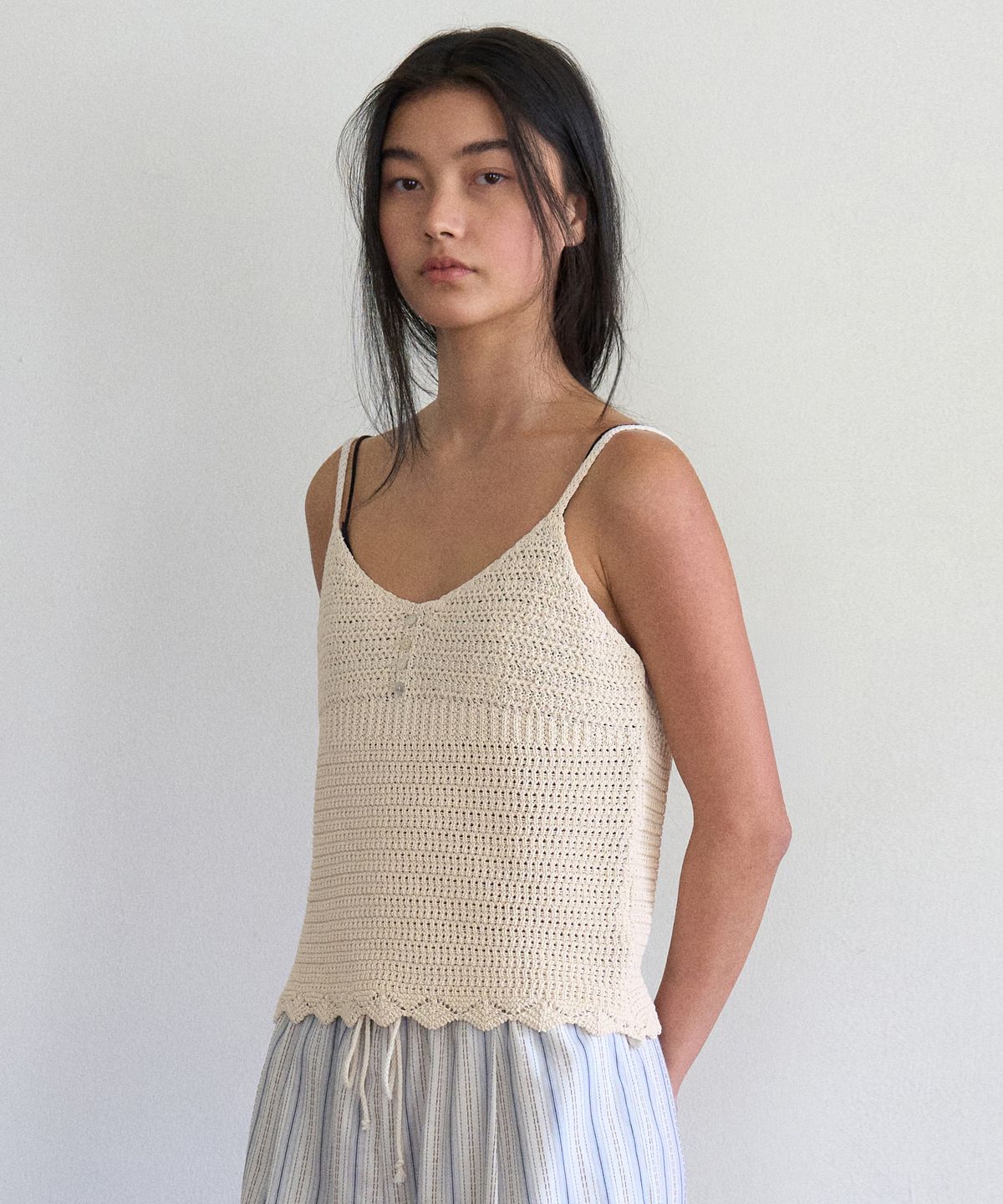 망고매니플리즈(MANGO MANY PLEASE) SAHARA KNIT BUSTIER_NATURAL