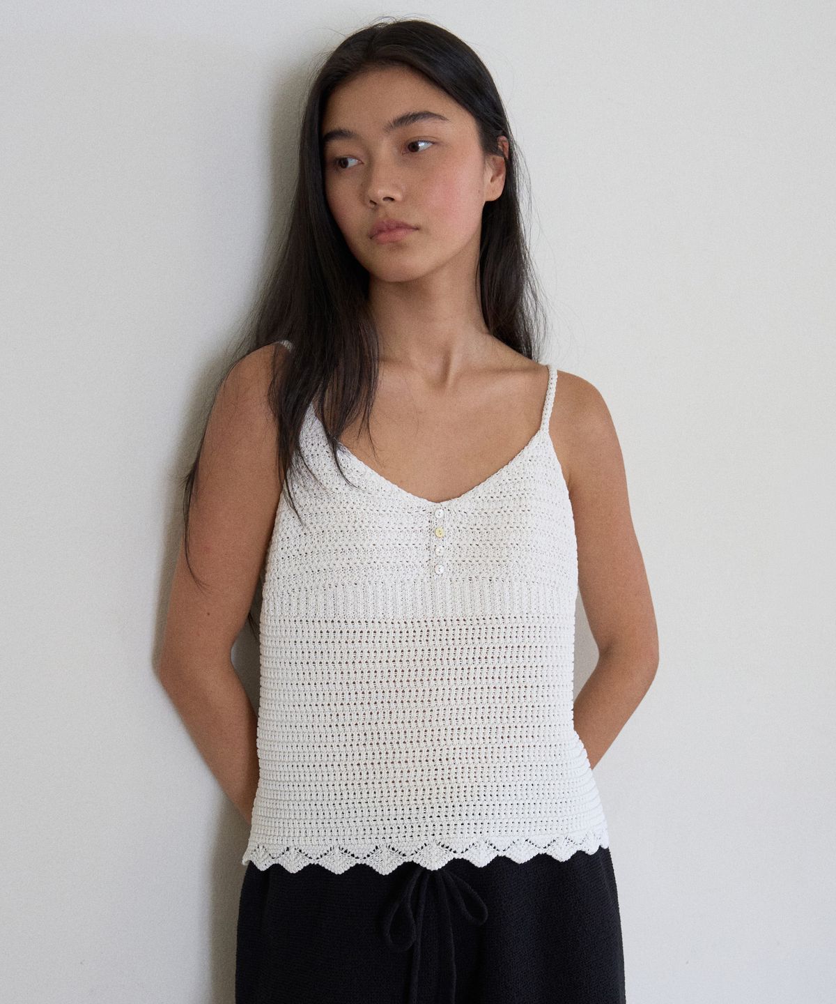 망고매니플리즈(MANGO MANY PLEASE) SAHARA KNIT BUSTIER_IVORY