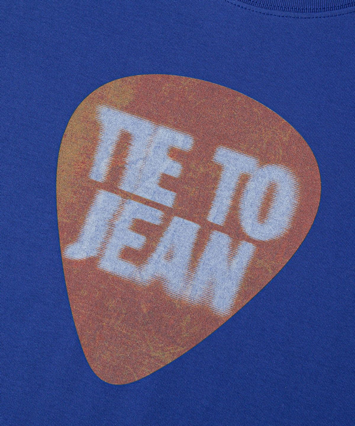 타이투진(TIE TO JEAN) 피크 그래픽 레귤러 핏 세미크롭 티셔츠 블루