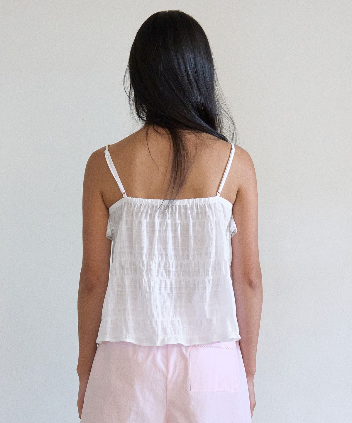 망고매니플리즈(MANGO MANY PLEASE) DASHA FRILL SLEEVELESS_IVORY