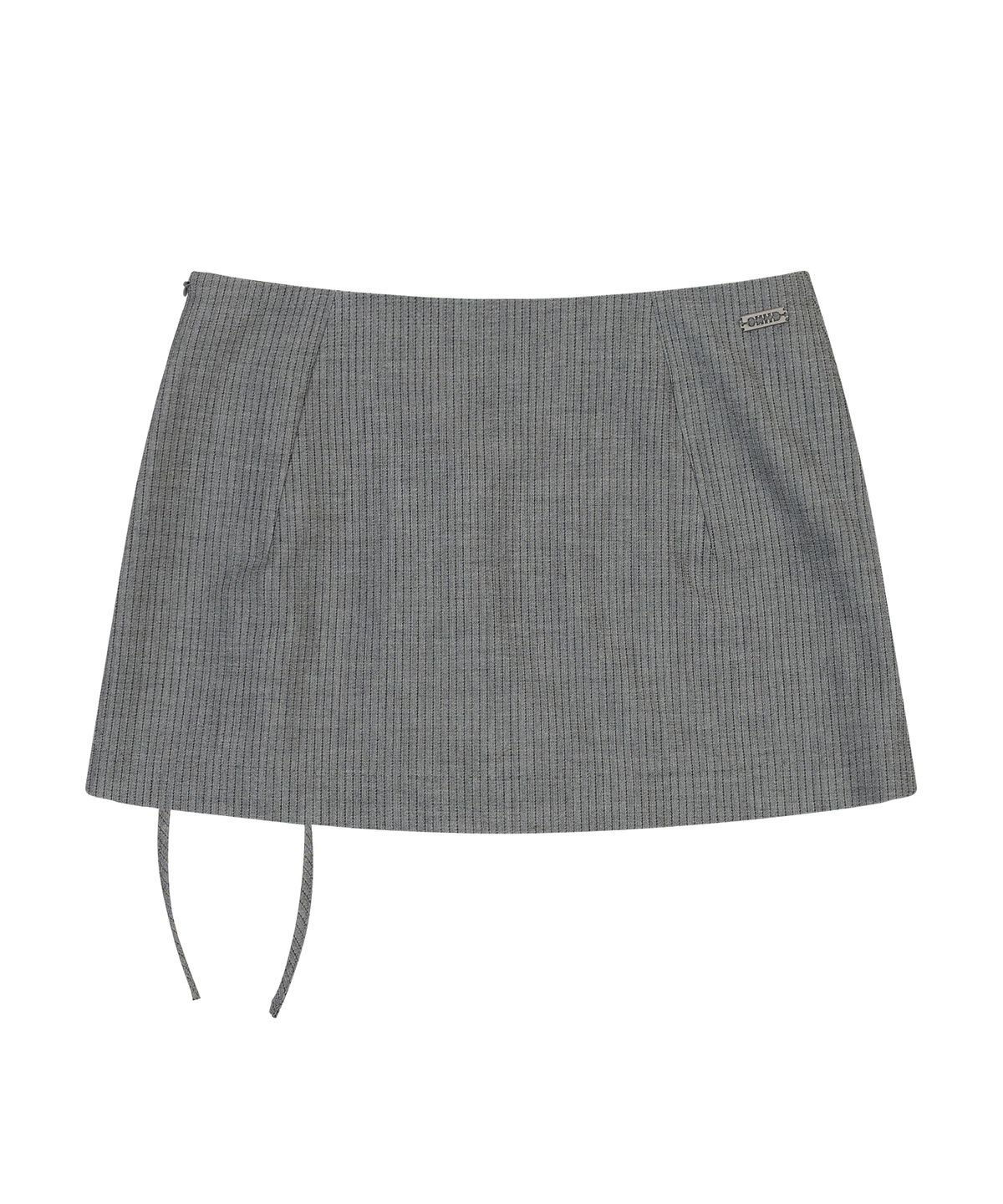 오디너리 홀리데이(ORDINARY HOLIDAY) LACE UP MINI SKIRT [GRAY]