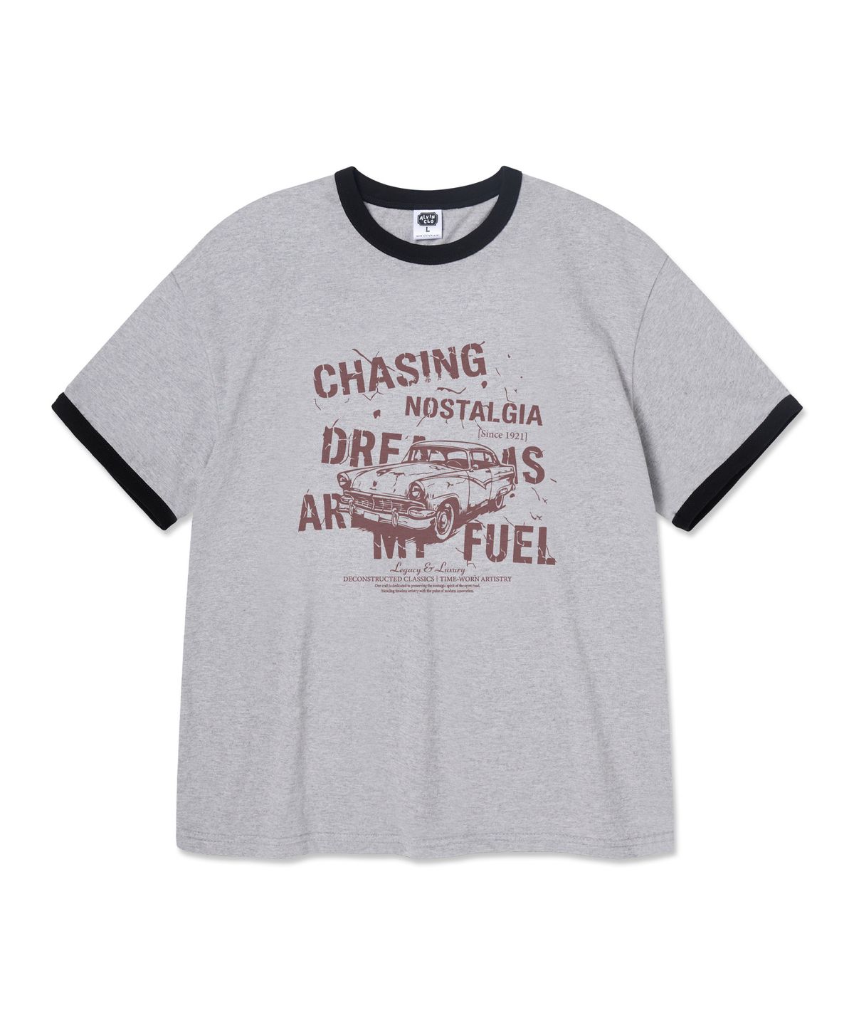 앨빈클로(ALVINCLO) CHASING 링거 반팔티셔츠 AST3630 (3COLOR)