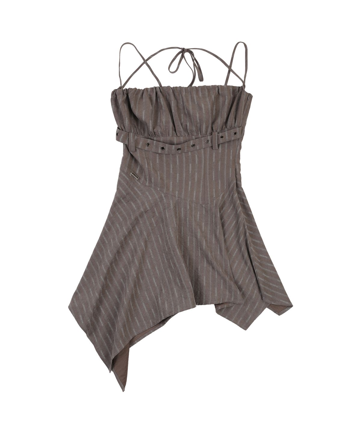 오디너리 홀리데이(ORDINARY HOLIDAY) FLARE SLEEVELESS MINI DRESS [BROWN]