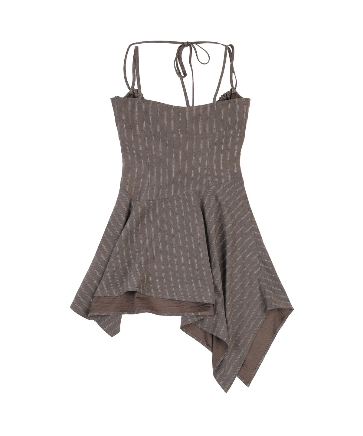 오디너리 홀리데이(ORDINARY HOLIDAY) FLARE SLEEVELESS MINI DRESS [BROWN]
