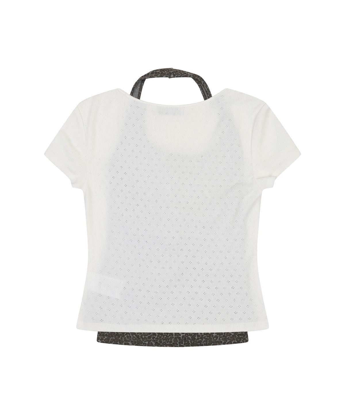오디너리 홀리데이(ORDINARY HOLIDAY) HALTER LAYERED SHORT SLEEVE SET [WHITE]