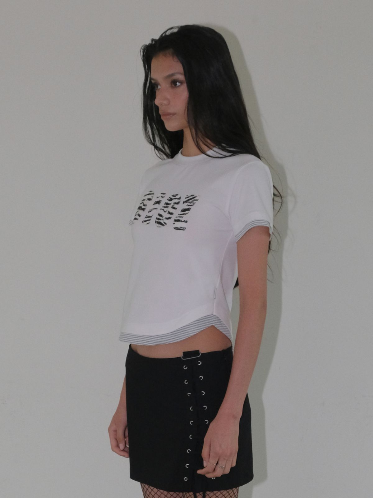 오디너리 홀리데이(ORDINARY HOLIDAY) STRIPE LAYERED T-SHIRT [WHITE]