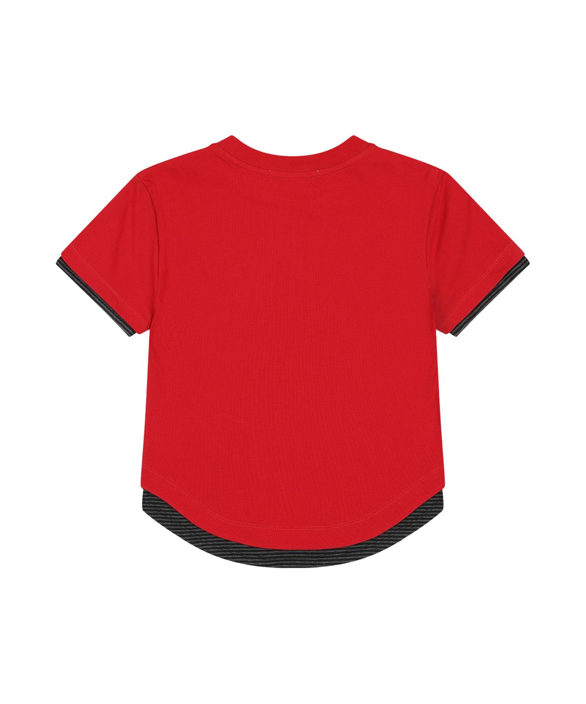 오디너리 홀리데이(ORDINARY HOLIDAY) STRIPE LAYERED T-SHIRT [RED]