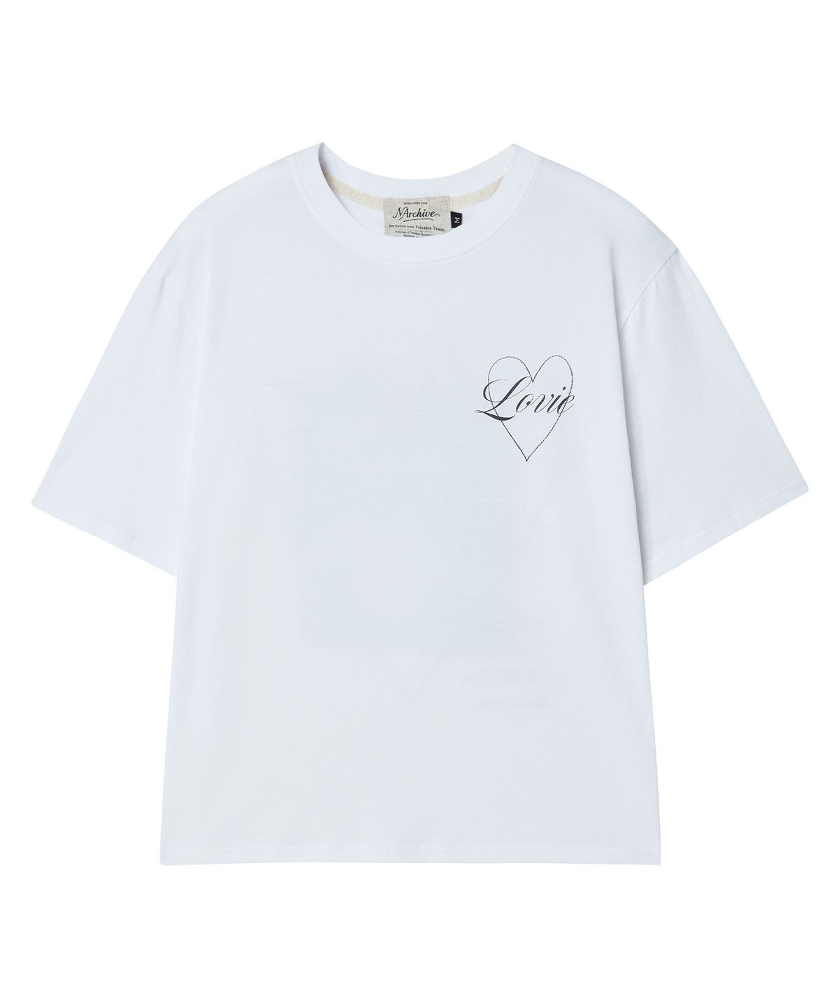 비욘드클로젯(BEYOND CLOSET) [COLLECTION LINE] 러비 에디토리얼 반팔 티셔츠 화이트