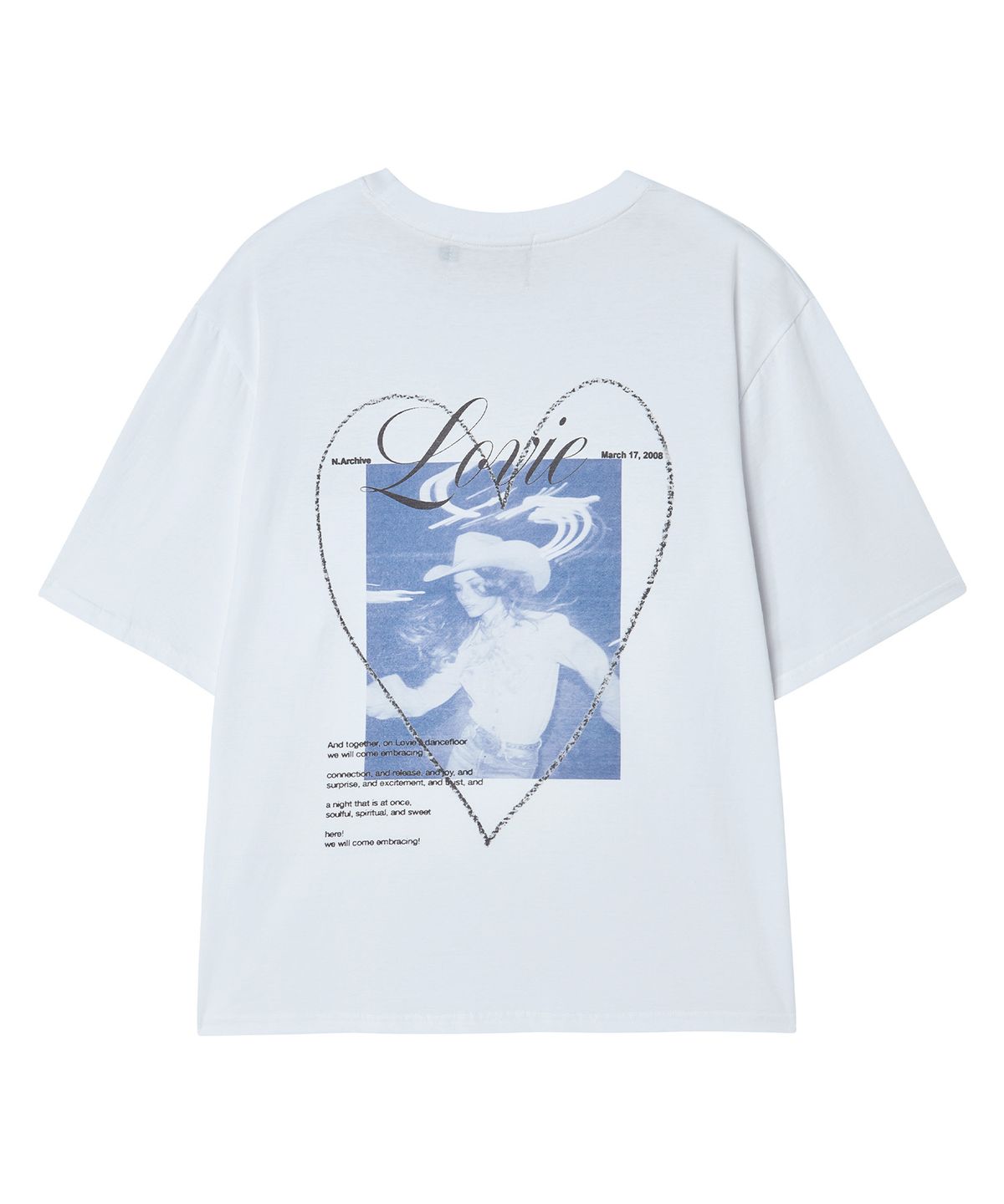 비욘드클로젯(BEYOND CLOSET) [COLLECTION LINE] 러비 에디토리얼 반팔 티셔츠 화이트