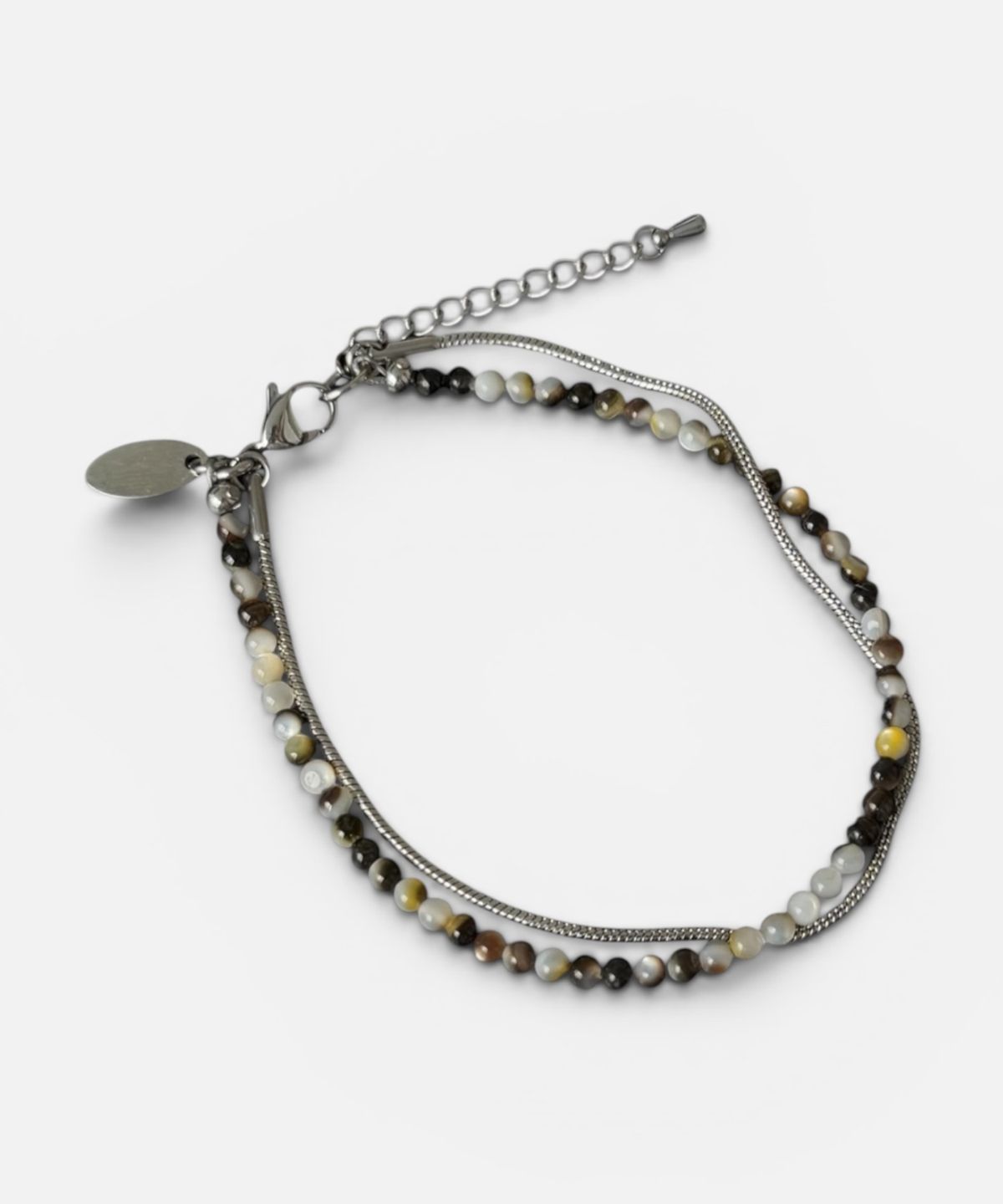 셉텐벌5(SEPTEMBER5) GEMSTONE LAYERED CHAIN BRACELET