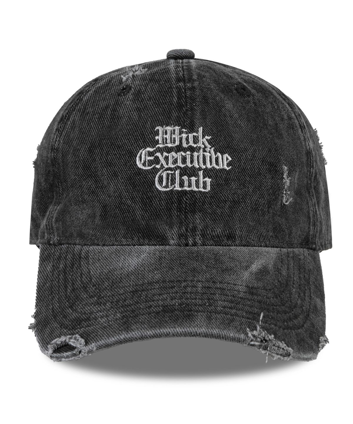 윅(WICK) Executive 클래식 데미지 피그먼트 볼캡-차콜