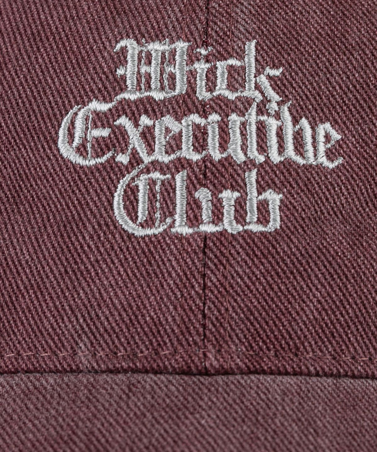 윅(WICK) Executive 클래식 데미지 피그먼트 볼캡-버건디