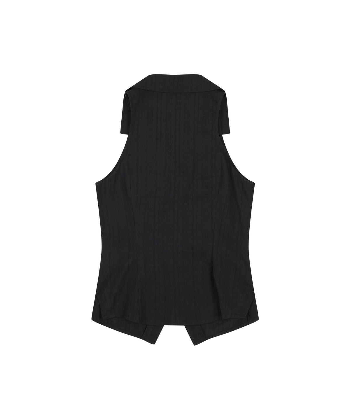 오디너리 홀리데이(ORDINARY HOLIDAY) SHIRRING SLEEVELESS SHIRT [BLACK]