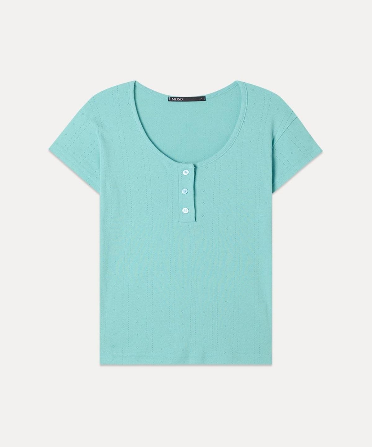 미쏘(MIXXO) 버튼업 반팔 티셔츠_MIWHWG719S