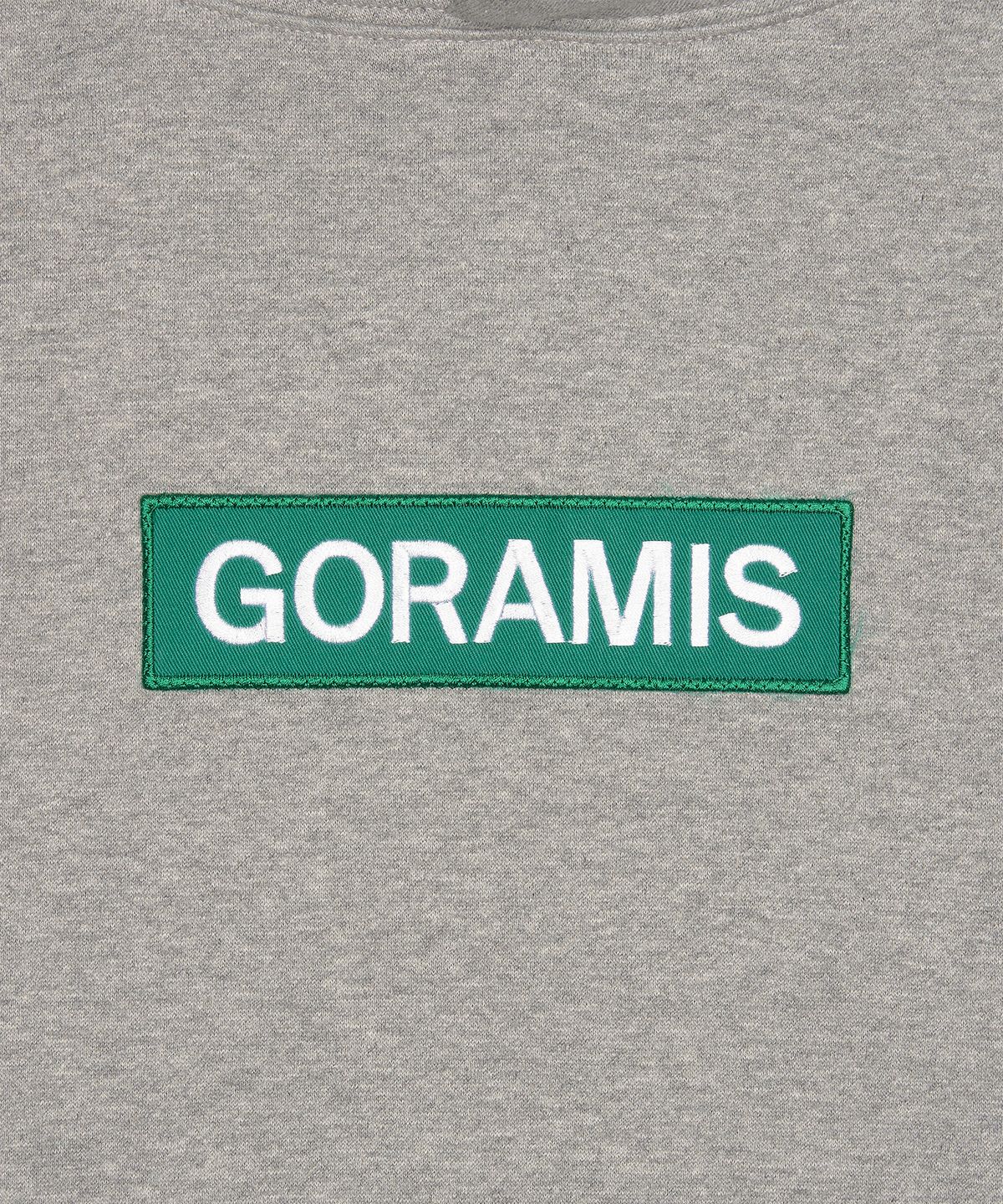 고라미스(GORAMIS) 빅 박스 와펜 기모 후드티 [GRAY]