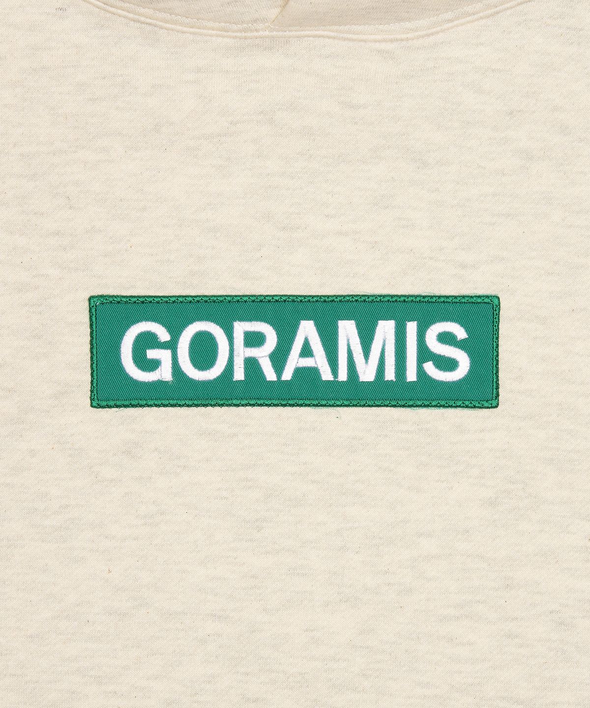 고라미스(GORAMIS) 빅 박스 와펜 기모 후드티 [OATMEAL]