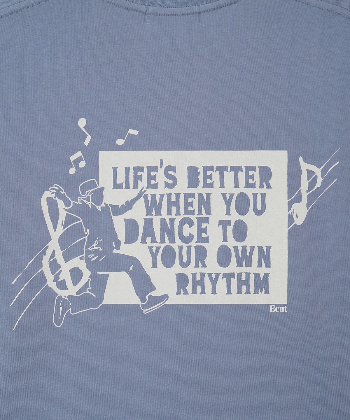 이우트(EEUT) DANCING NOTE T-SHIRT / LIGHT BLUE
