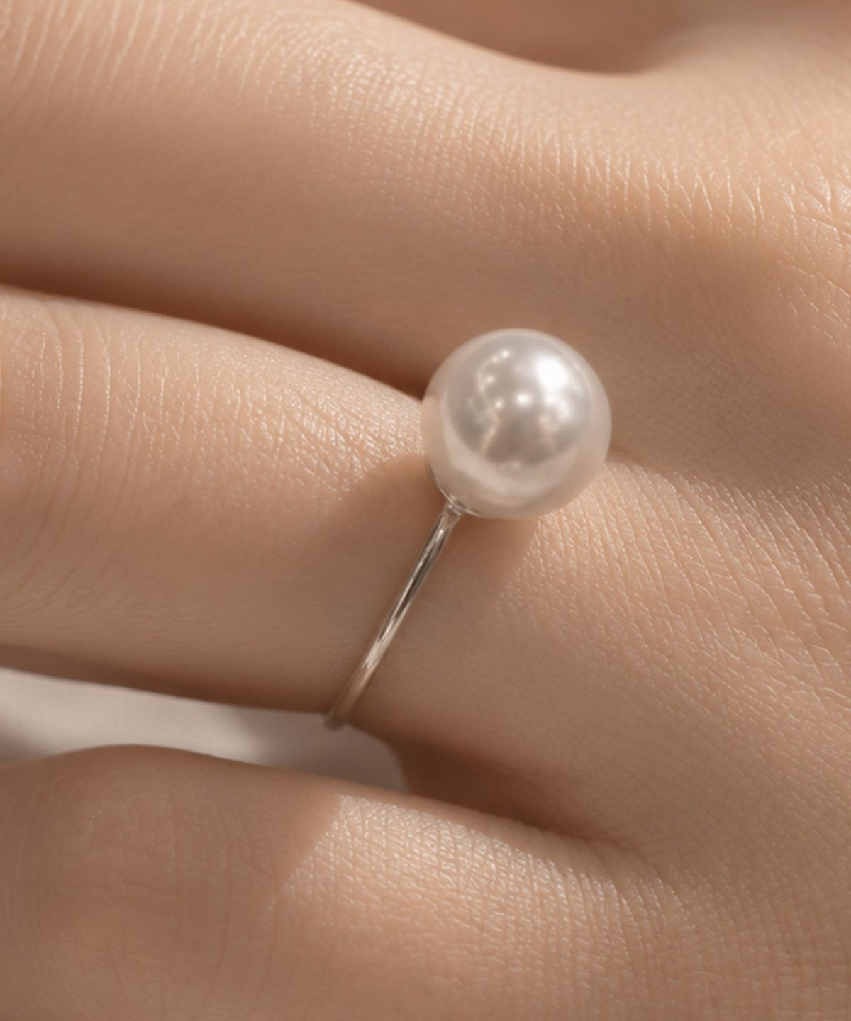 엘렌쥬얼리(HELENE JEWELRY) 실버 925 Silver 스와로브스키 9mm 진주 미스 링 은 실 반지