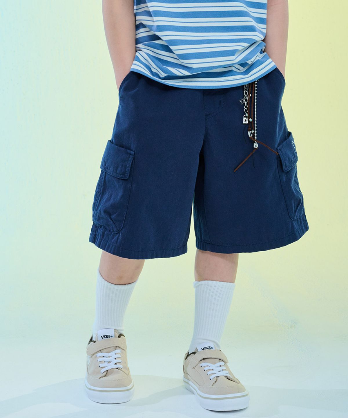 마크곤잘레스 키즈(MARK GONZALES KIDS) 카고 어드벤처 하프팬츠_네이비_MG62HT01NA