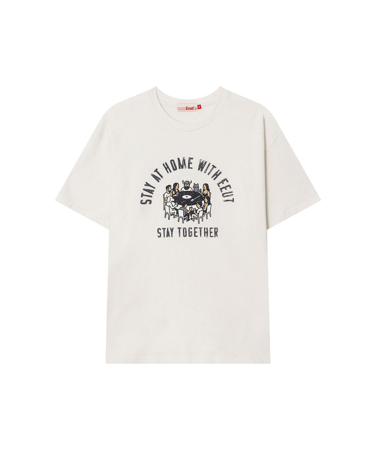 이우트(EEUT) STAY TOGETHER T-SHIRT / WHITE