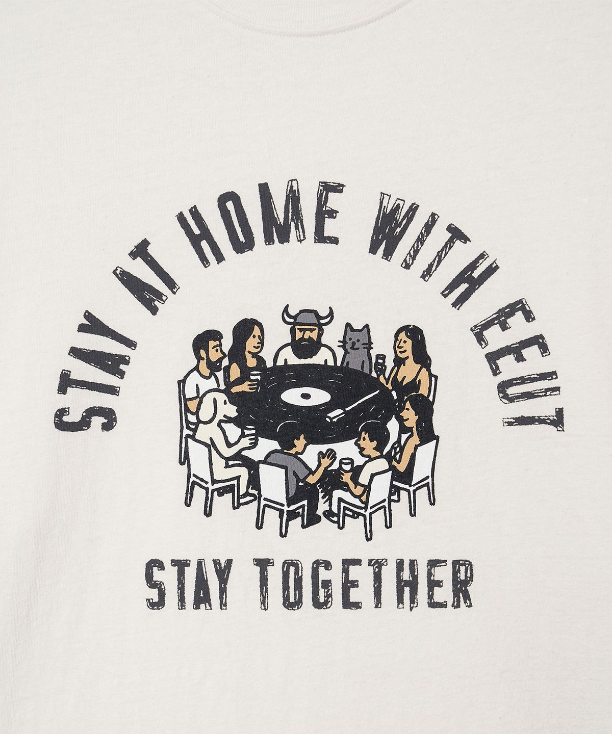 이우트(EEUT) STAY TOGETHER T-SHIRT / WHITE