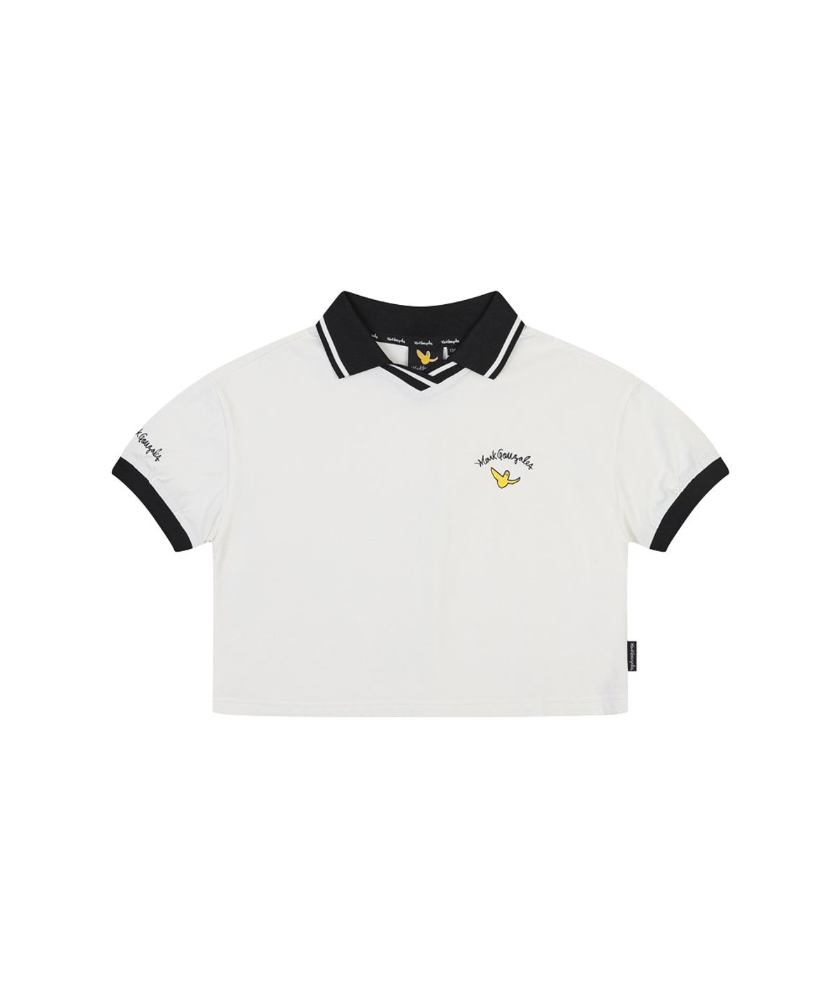 마크곤잘레스 키즈(MARK GONZALES KIDS) 마크 스포티 카라 티셔츠_화이트_MG62TP51WH