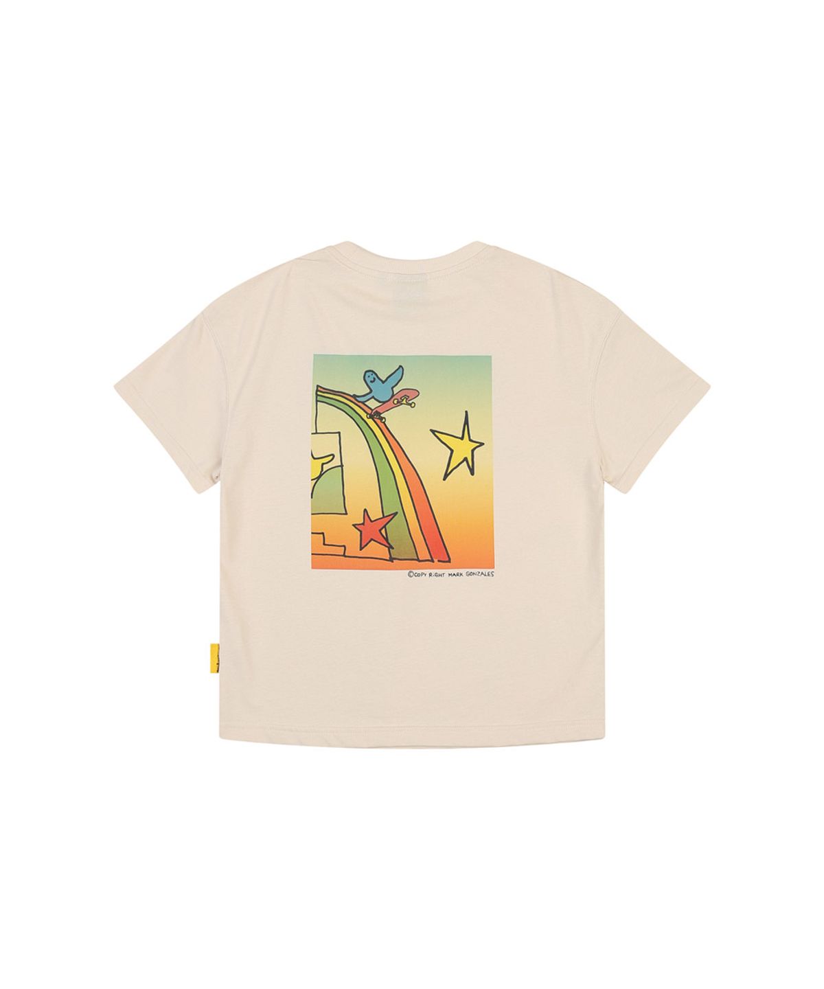 마크곤잘레스 키즈(MARK GONZALES KIDS) 디지털 엔젤 라운드 티셔츠_베이지_MG62TS02BE