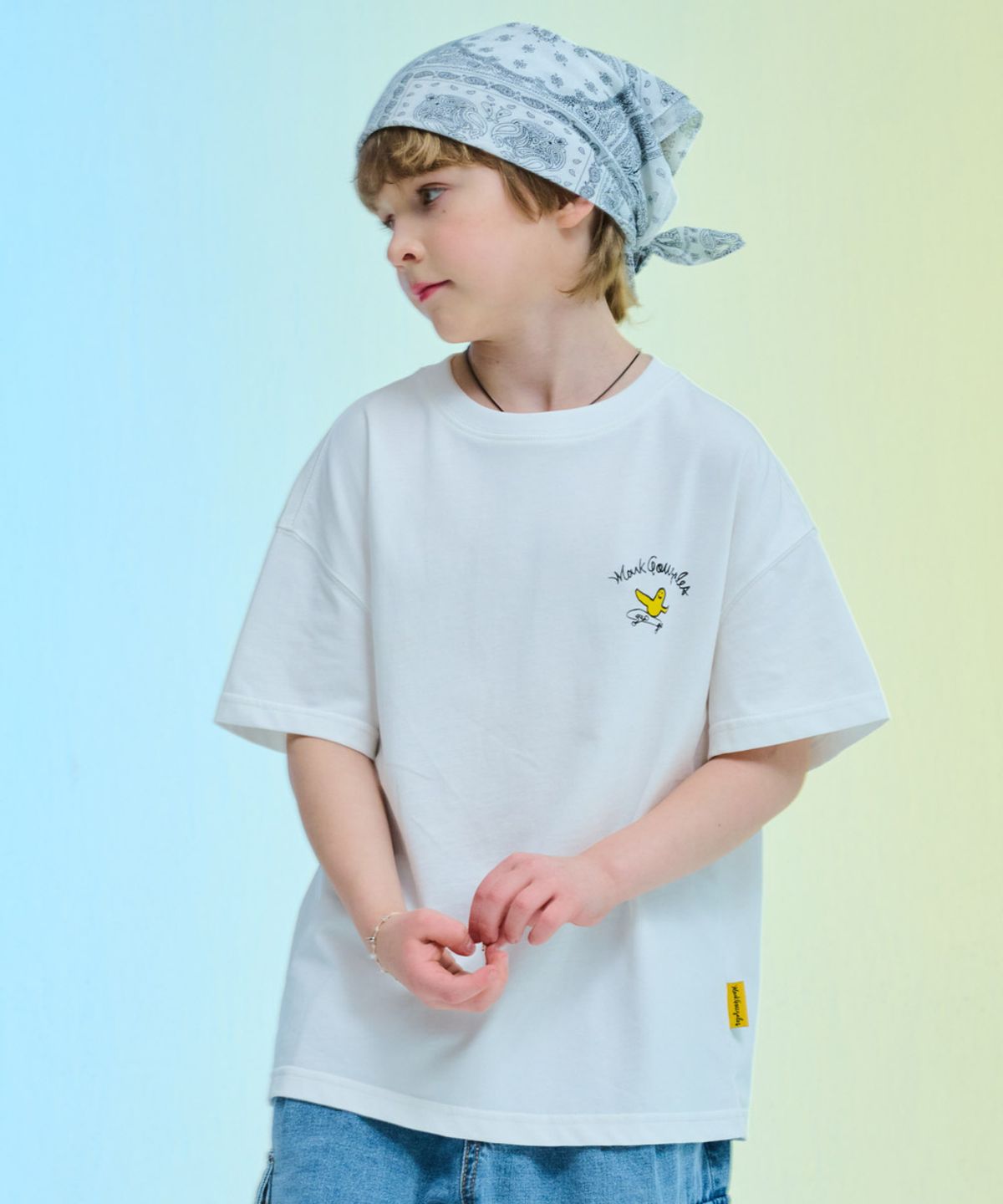 마크곤잘레스 키즈(MARK GONZALES KIDS) 디지털 엔젤 라운드 티셔츠_화이트_MG62TS02WH