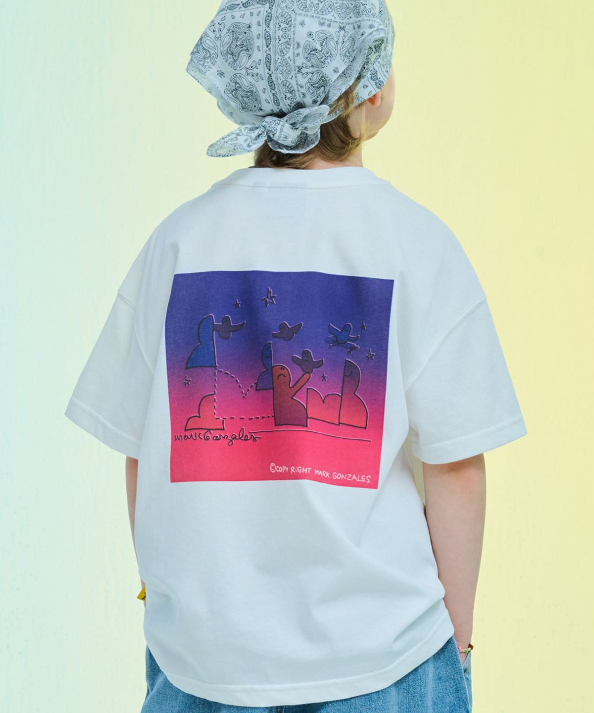 마크곤잘레스 키즈(MARK GONZALES KIDS) 디지털 엔젤 라운드 티셔츠_화이트_MG62TS02WH