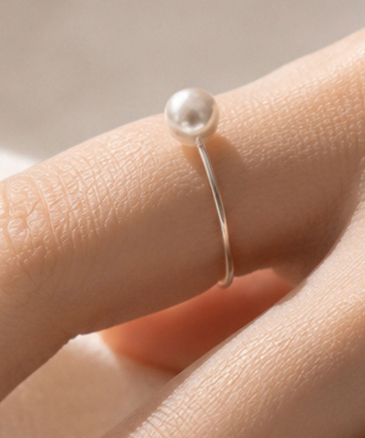 엘렌쥬얼리(HELENE JEWELRY) 실버 925 Silver 담수 6mm 진주 미스 링 은 실 반지