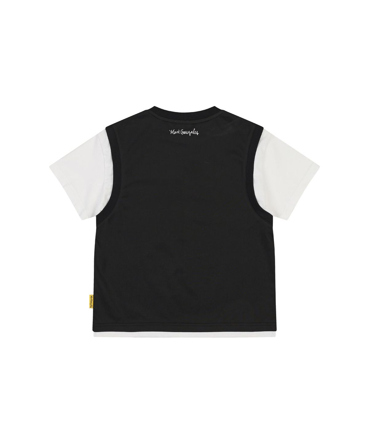 마크곤잘레스 키즈(MARK GONZALES KIDS) 레이어드 콤비 티셔츠_블랙_MG62TS09BK