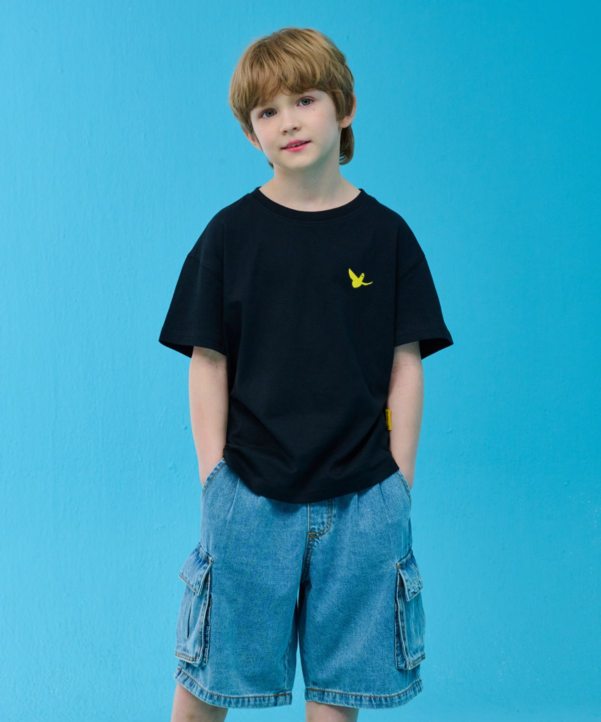 마크곤잘레스 키즈(MARK GONZALES KIDS) 엔젤 심플 반팔티_블랙_MG62TS12BK