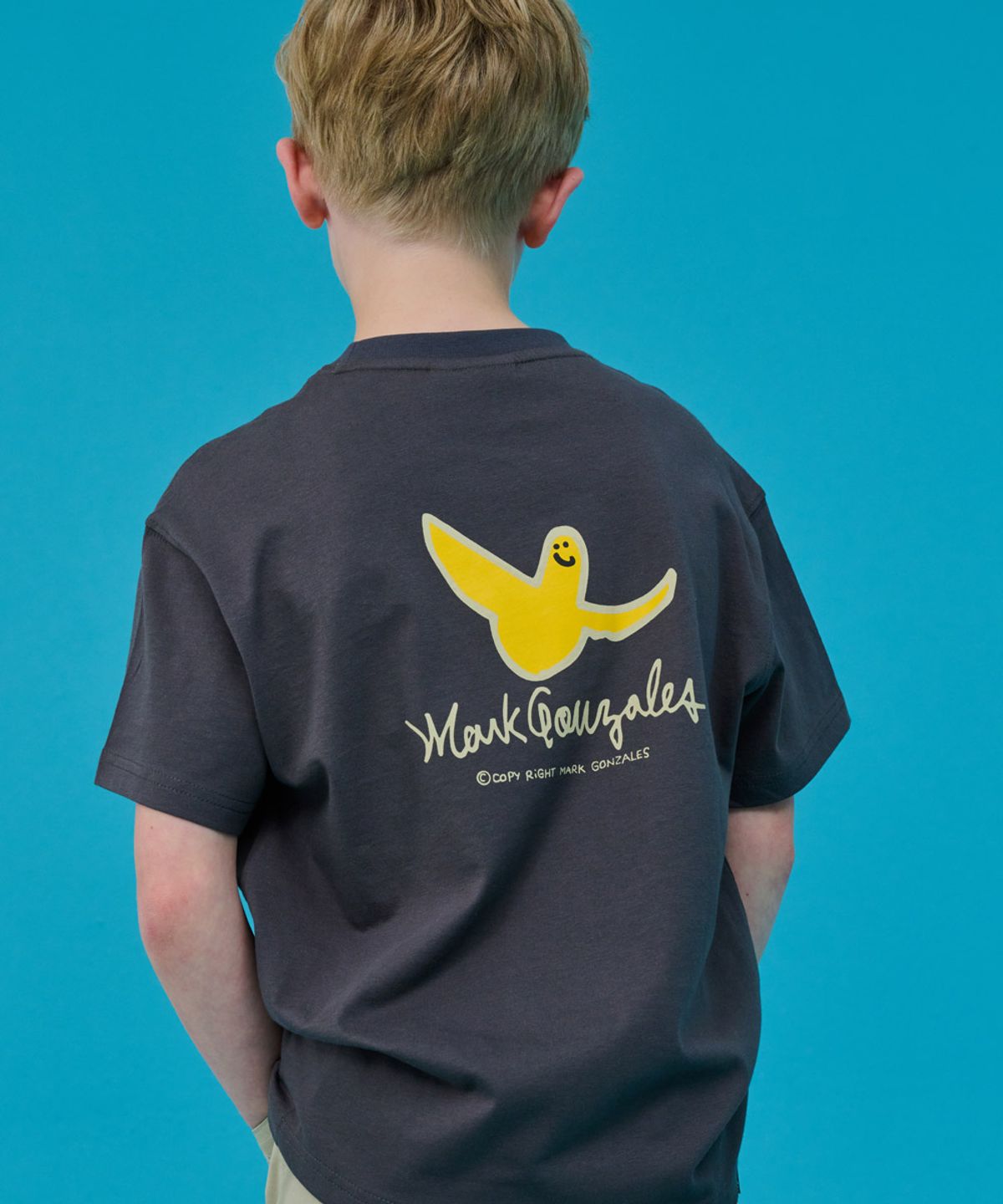 마크곤잘레스 키즈(MARK GONZALES KIDS) 엔젤 심플 반팔티_다크그레이_MG62TS12DG