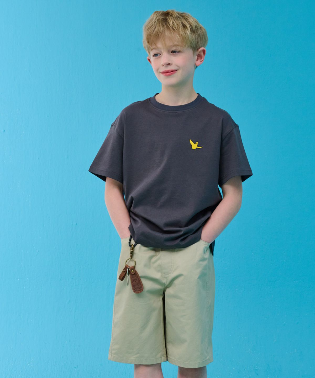 마크곤잘레스 키즈(MARK GONZALES KIDS) 엔젤 심플 반팔티_다크그레이_MG62TS12DG