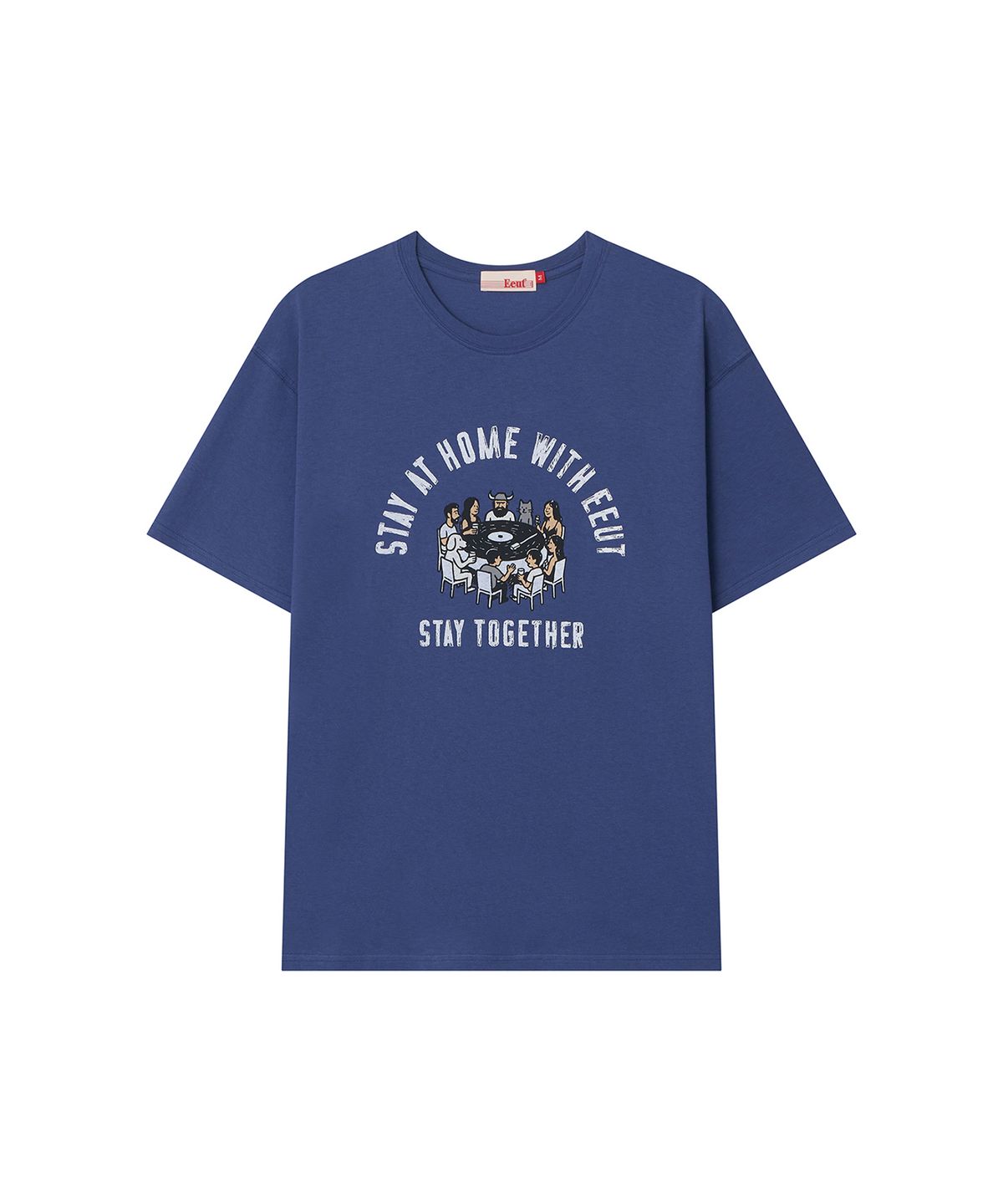 이우트(EEUT) STAY TOGETHER T-SHIRT / BLUE