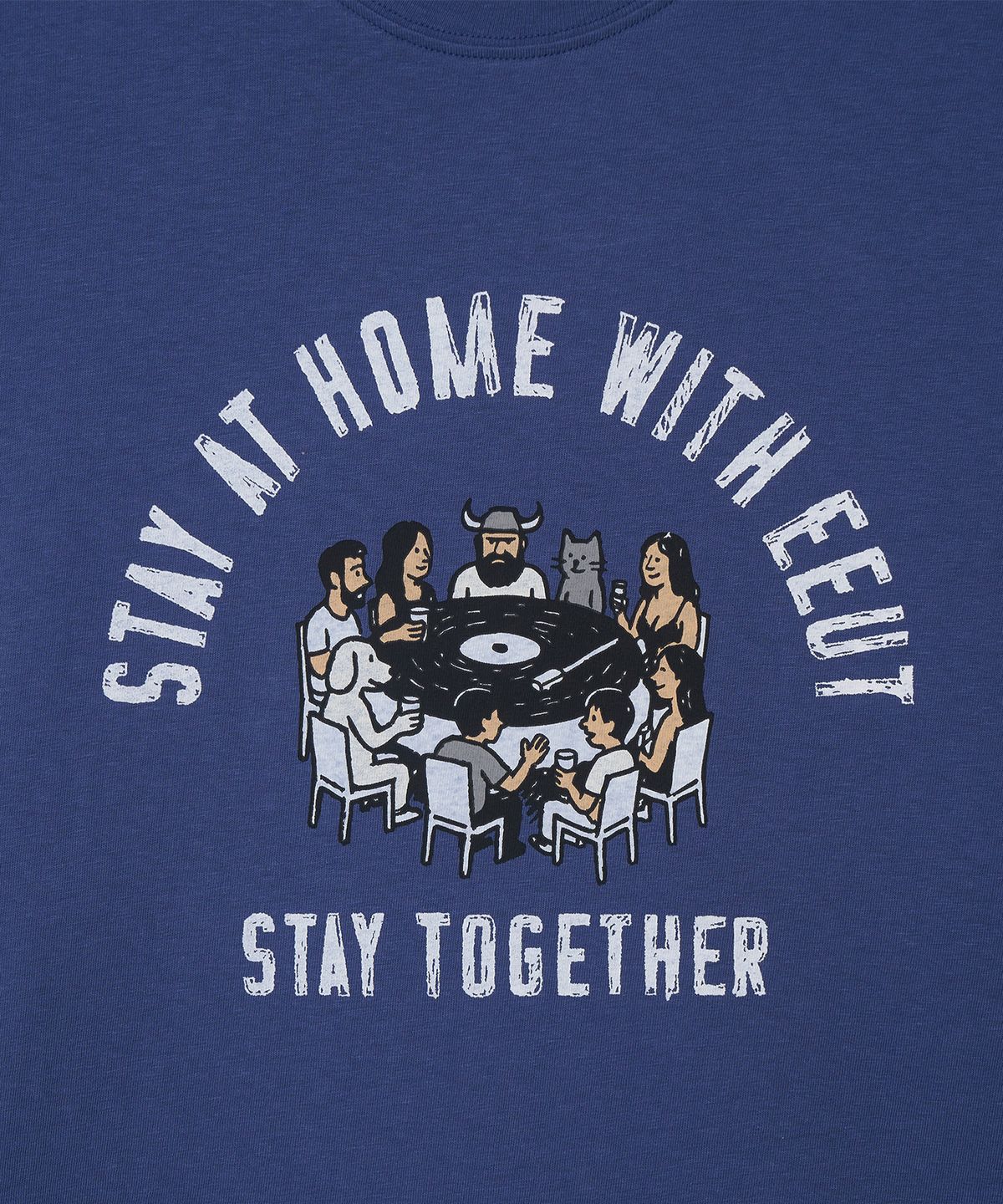 이우트(EEUT) STAY TOGETHER T-SHIRT / BLUE