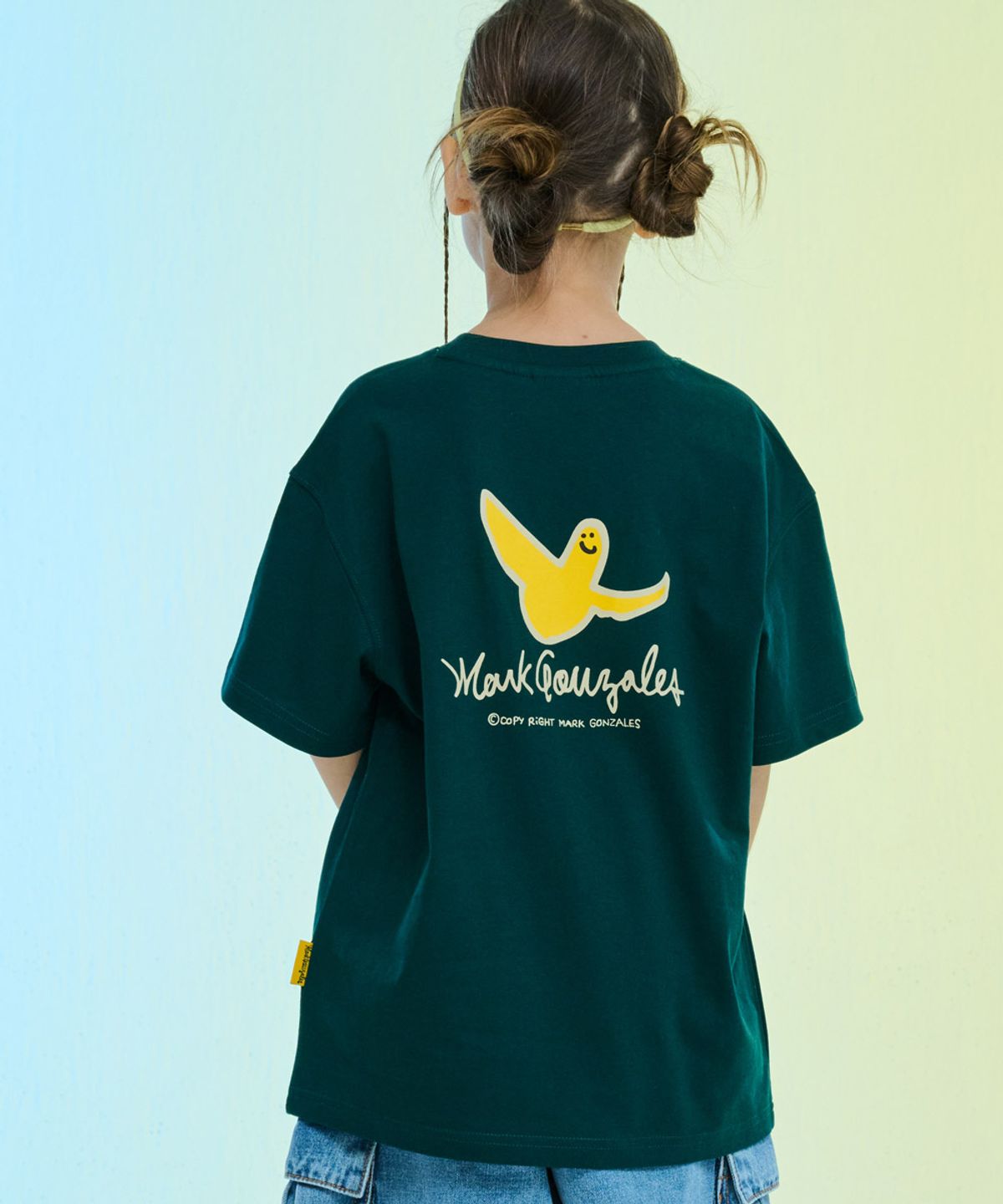 마크곤잘레스 키즈(MARK GONZALES KIDS) 엔젤 심플 반팔티_다크그린_MG62TS12DN