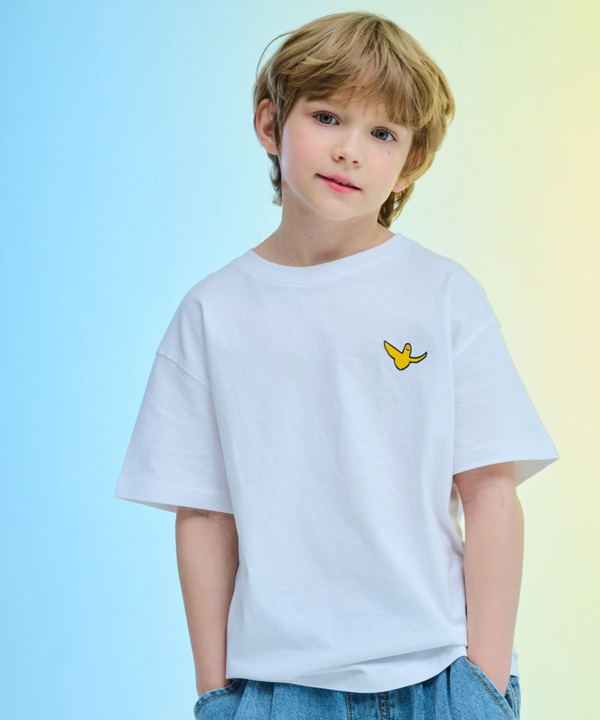 마크곤잘레스 키즈(MARK GONZALES KIDS) 엔젤 심플 반팔티_화이트_MG62TS12WH