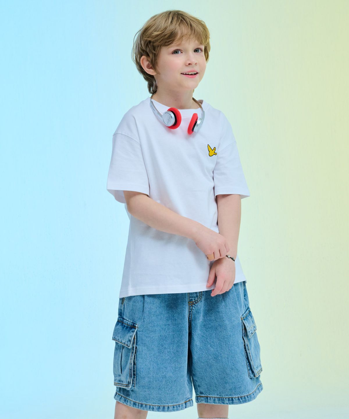 마크곤잘레스 키즈(MARK GONZALES KIDS) 엔젤 심플 반팔티_화이트_MG62TS12WH