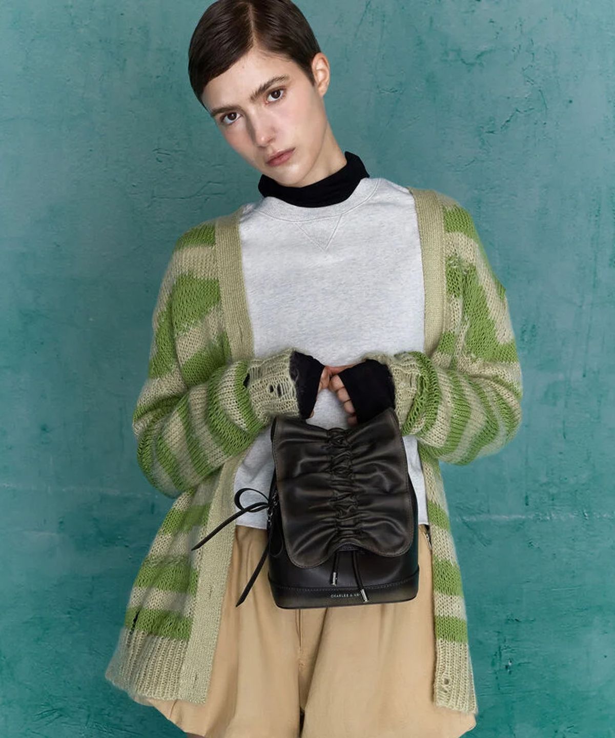 찰스앤키스(CHARLES & KEITH) 카디 러치드 백팩 2colors CK2-60151552