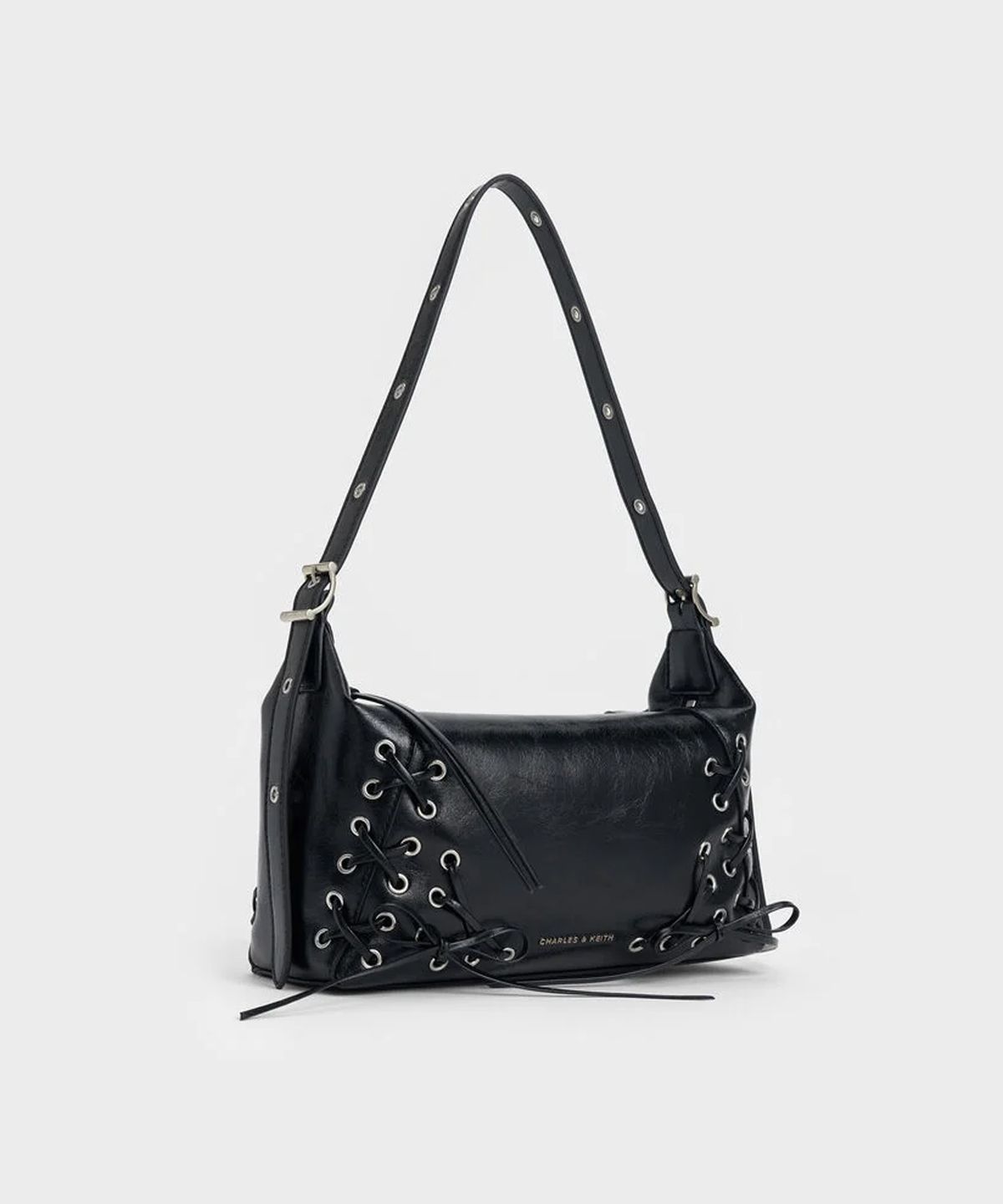 찰스앤키스(CHARLES & KEITH) 실리아 그로밋 레이스 업 숄더 백 2colors CK2-40782413-A