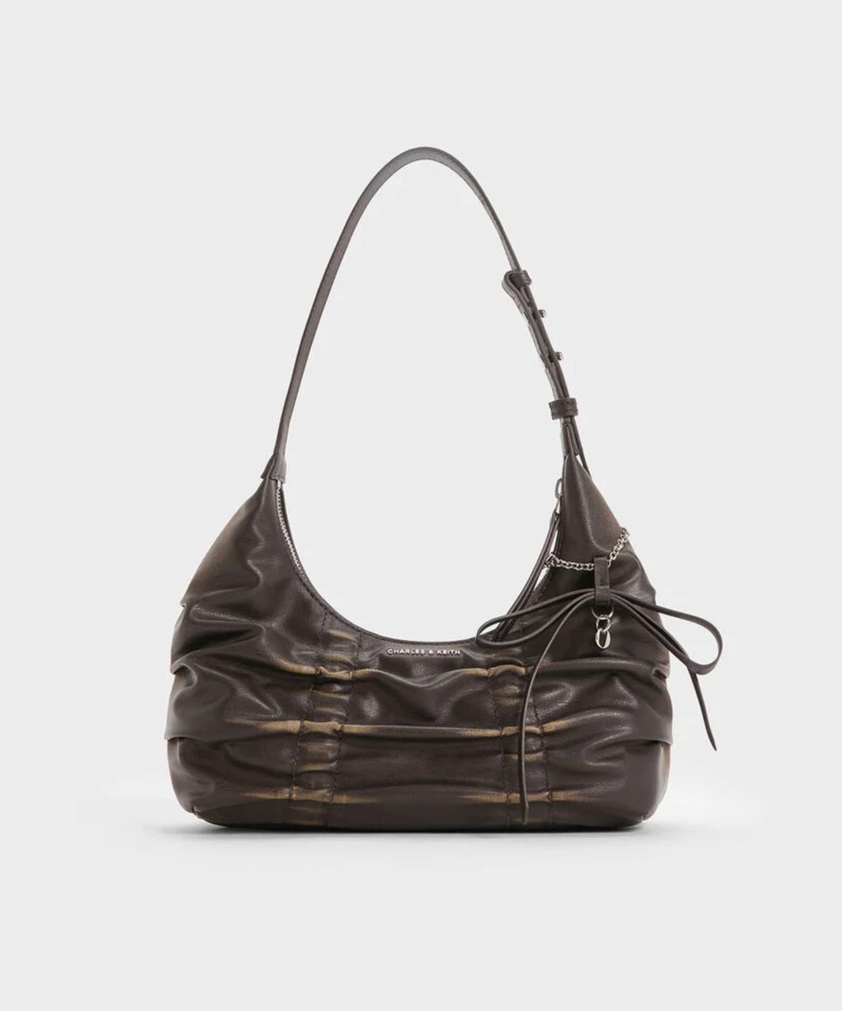 찰스앤키스(CHARLES & KEITH) 카디 러치드 보우 참 호보백 CK2-40271626