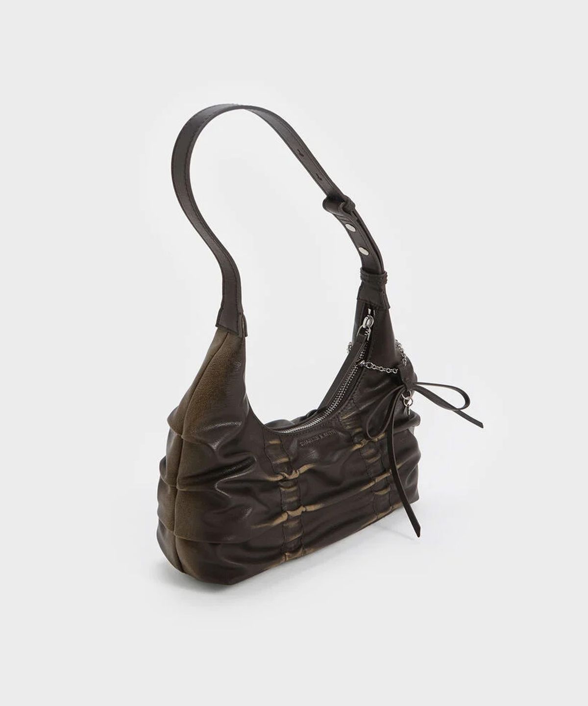 찰스앤키스(CHARLES & KEITH) 카디 러치드 보우 참 호보백 CK2-40271626
