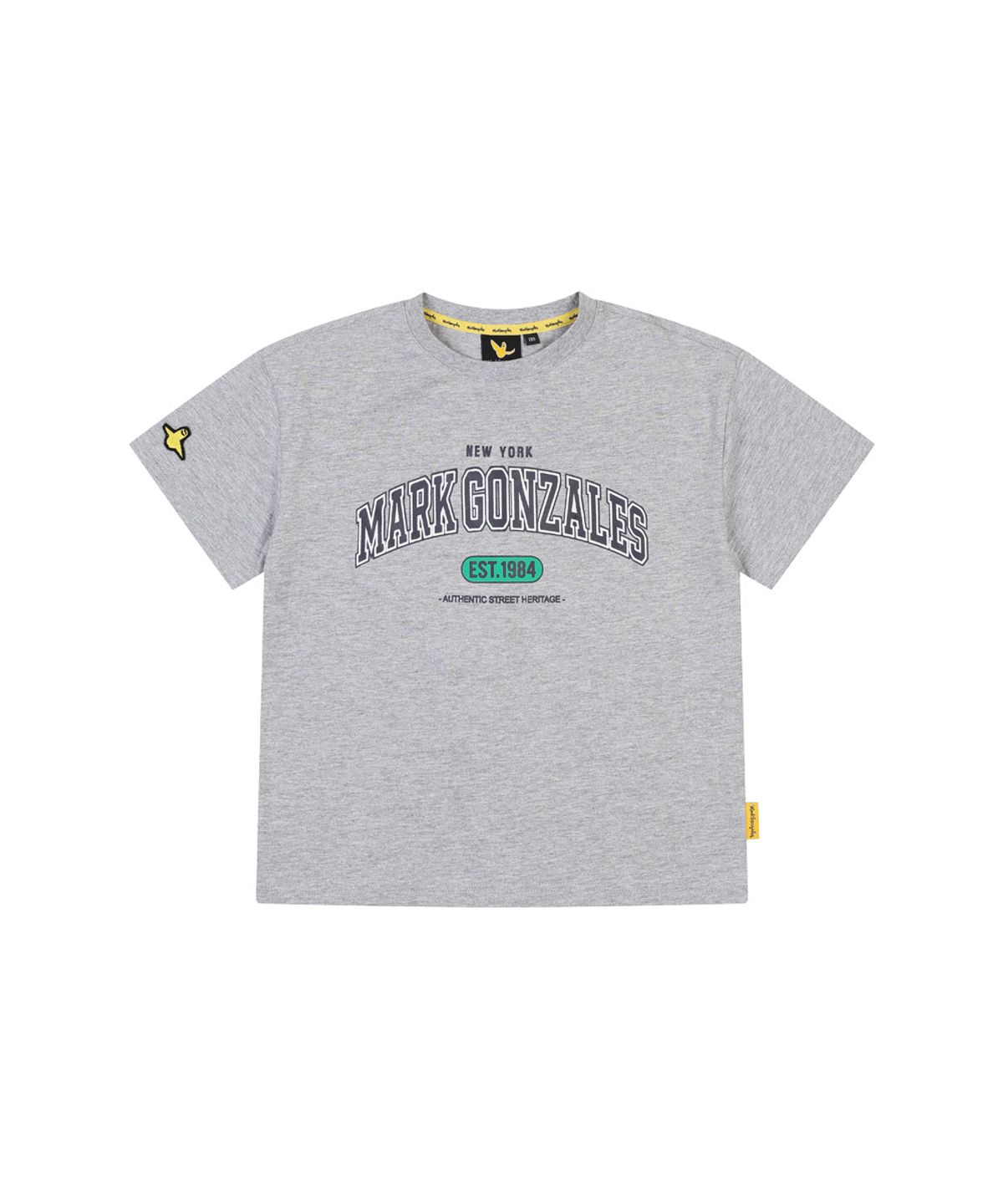 마크곤잘레스 키즈(MARK GONZALES KIDS) 칼리지 티셔츠_멜란지그레이_MG62TS82MG