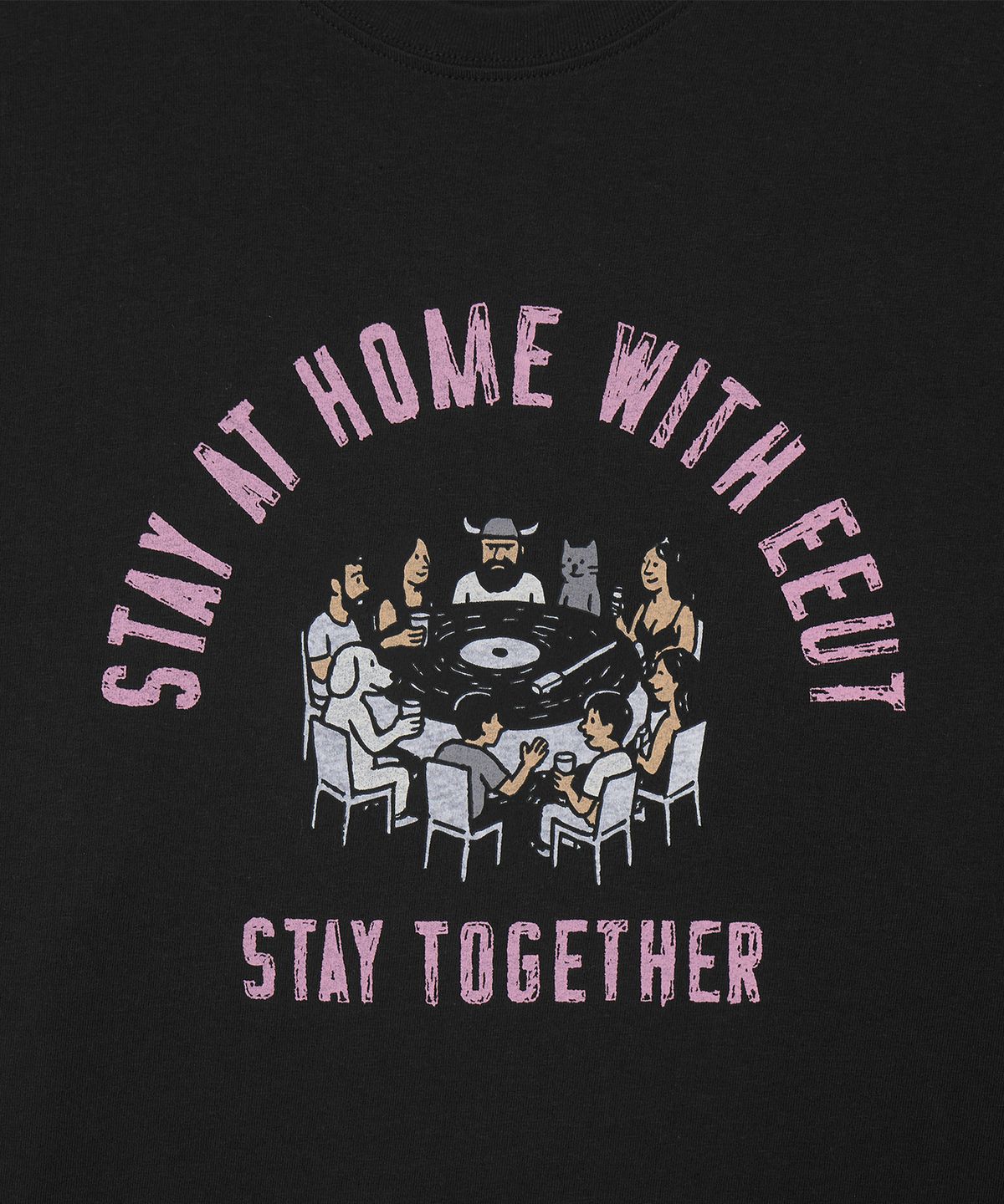 이우트(EEUT) STAY TOGETHER T-SHIRT / CHARCOAL