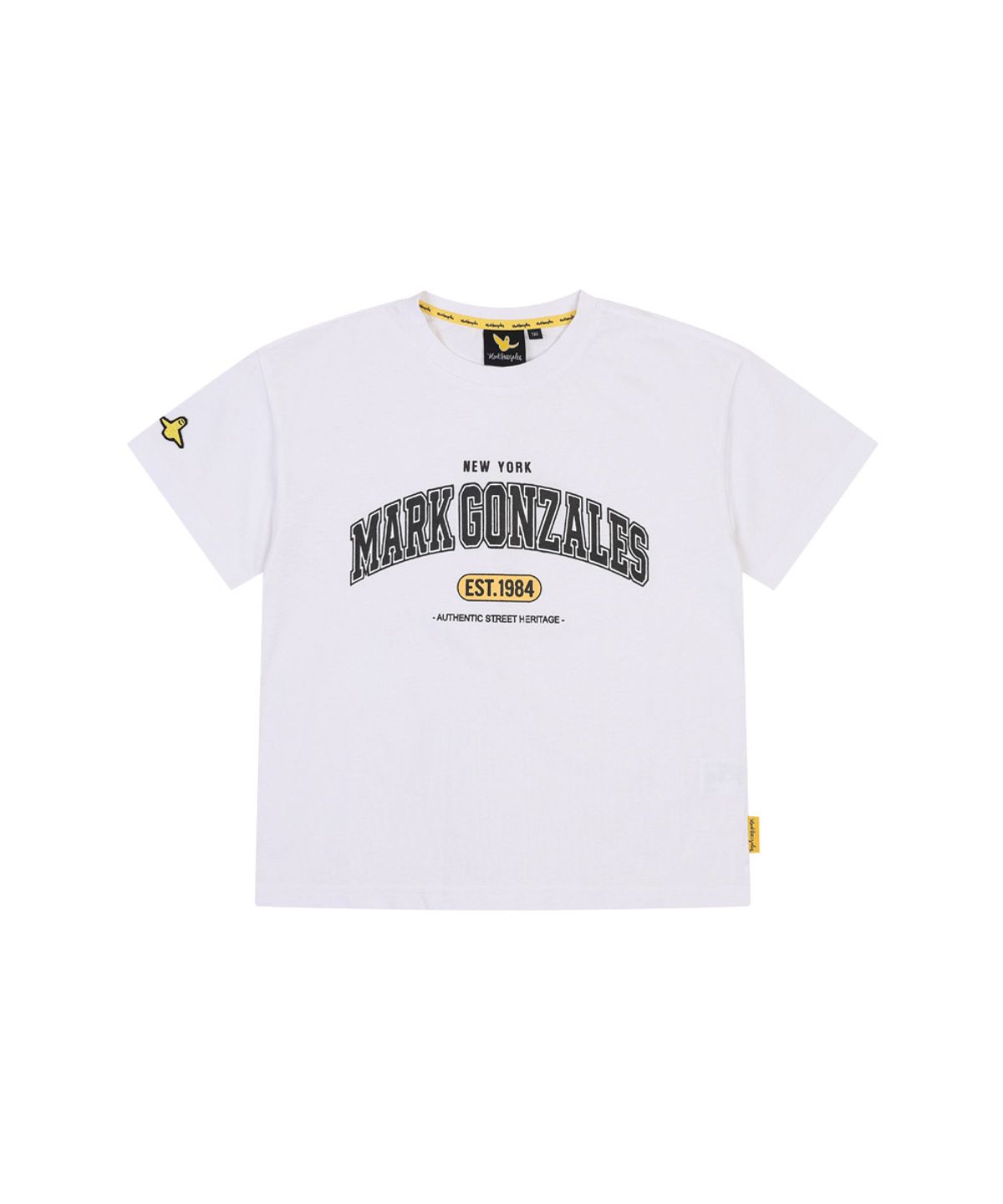 마크곤잘레스 키즈(MARK GONZALES KIDS) 칼리지 티셔츠_화이트_MG62TS82WH