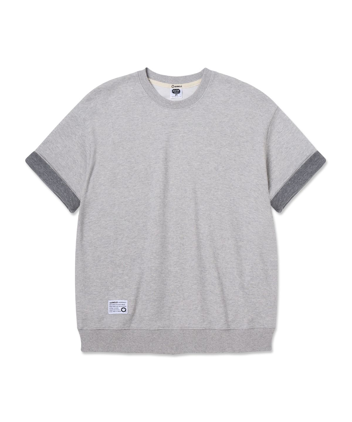 앨빈클로(ALVINCLO) 소매 롤업 반팔티셔츠 AST3673 (4COLOR)